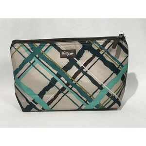 Thirty-One Medium Thermal Zipper Pouch, Thermal Bag, Sea Plaid, On The Go